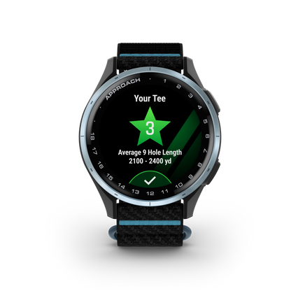 Garmin Approach J1, Cloud Blue Aluminum Bezel w/ Black ComfortFit Band (010-03898-00)