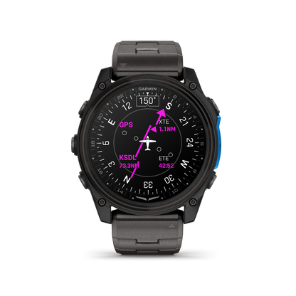 Garmin D2 Mach 1 Pro, reloj inteligente Aviator de 51 mm con pulsera de titanio ventilada (010-02804-80)