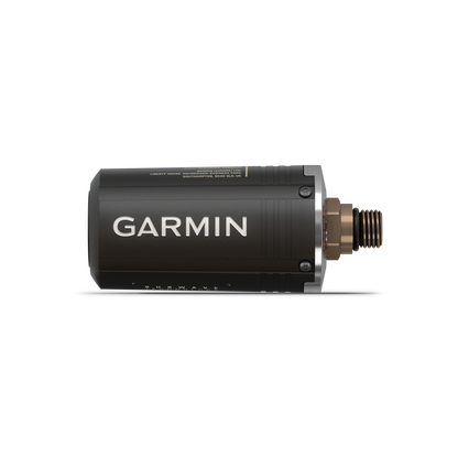 Garmin Descent T2 Transceiver for dive computers; black body with bronze threaded connector
