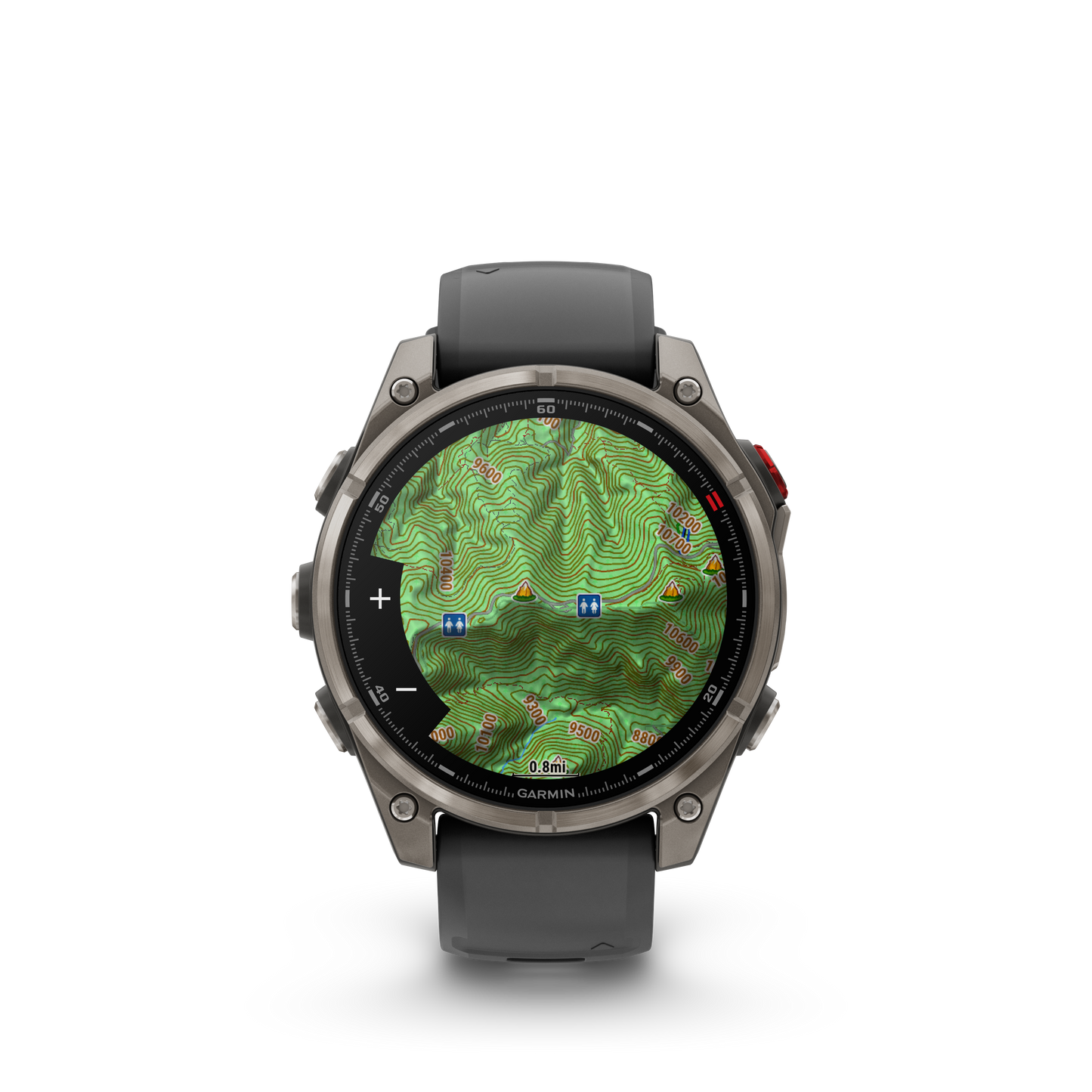 Garmin Fenix 8 Pro, 51 mm, AMOLED, Sapphire, Titanium with Graphite/Black Silicone Band (010-03199-10)