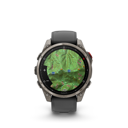 Garmin Fenix 8 Pro, 51 mm, AMOLED, Sapphire, Titanium with Graphite/Black Silicone Band (010-03199-10)
