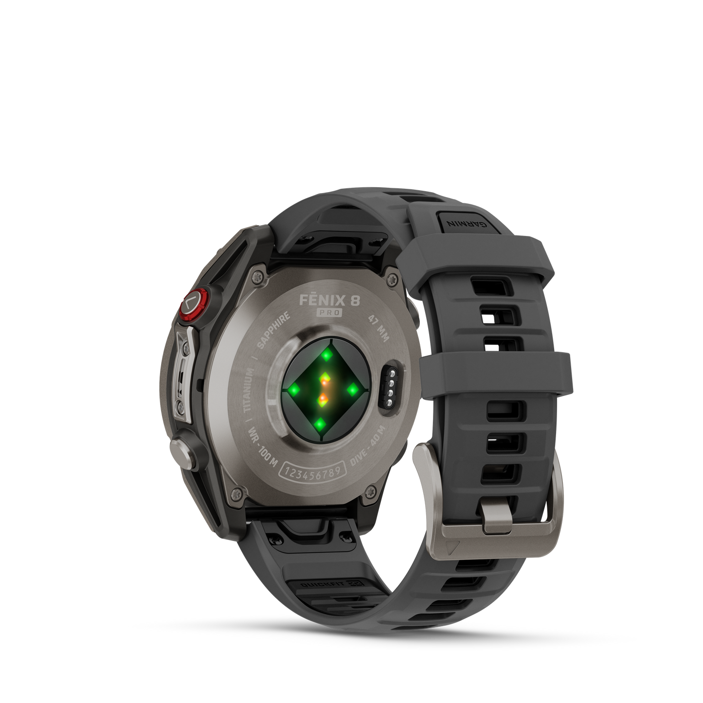 Garmin Fenix 8 Pro, 51 mm, AMOLED, Sapphire, Titanium with Graphite/Black Silicone Band (010-03199-10)
