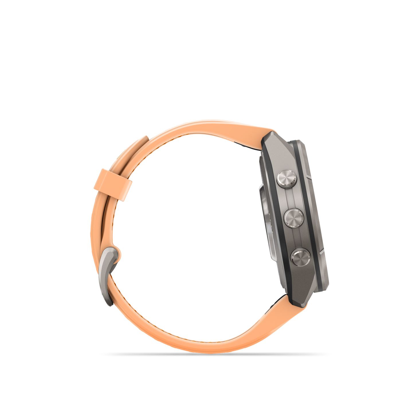 Garmin Fenix 9 Pro AMOLED, (43mm), Titanium w/ Pink and Orange Silicone Band (010-04335-05)