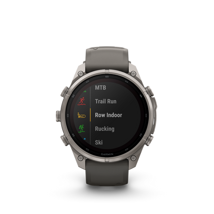 Garmin Fenix 9 Pro inReach Solar smartwatch, 47mm titanium case with gray/silver silicone band