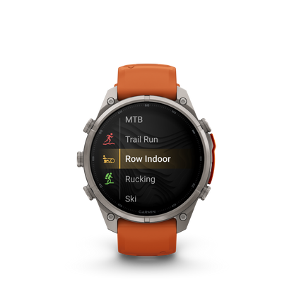 Garmin Fenix 9 Pro inReach AMOLED, (47mm), Titanium w/ Orange Silicone Band (010-04336-05)