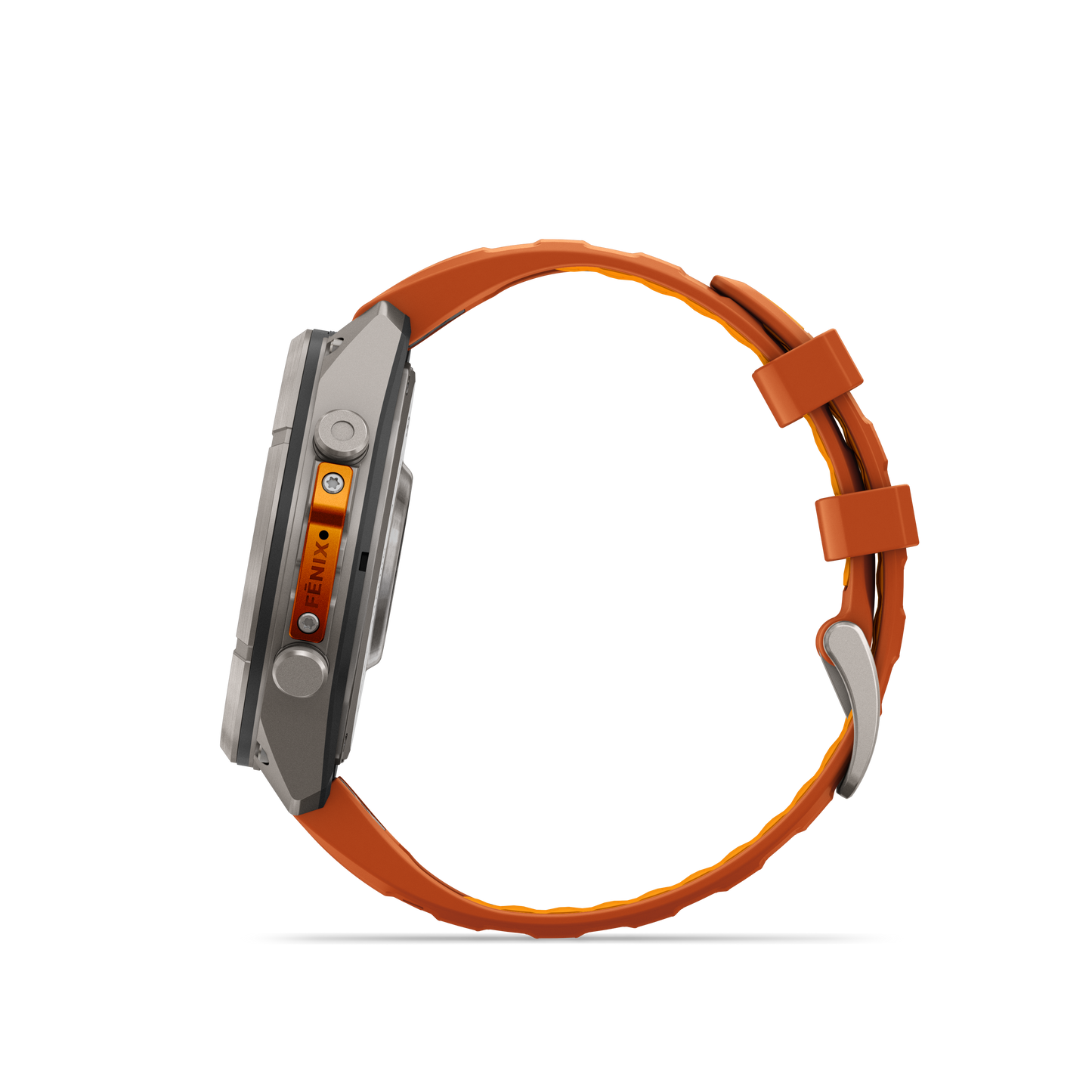 Garmin Fenix 9 Pro inReach AMOLED, (47mm), Titanium w/ Orange Silicone Band (010-04336-05)