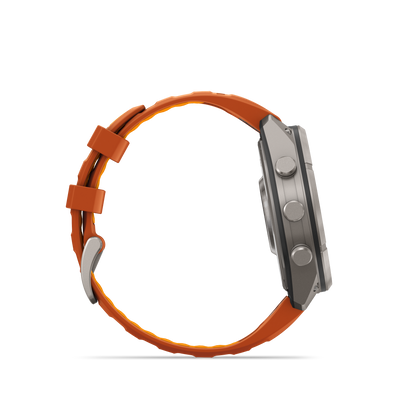 Garmin Fenix 9 Pro inReach AMOLED, (47mm), Titanium w/ Orange Silicone Band (010-04336-05)
