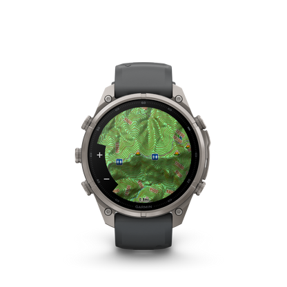 Garmin Fenix 9 Pro inReach AMOLED smartwatch, 47mm titanium case with graphite bezel and black silicone band