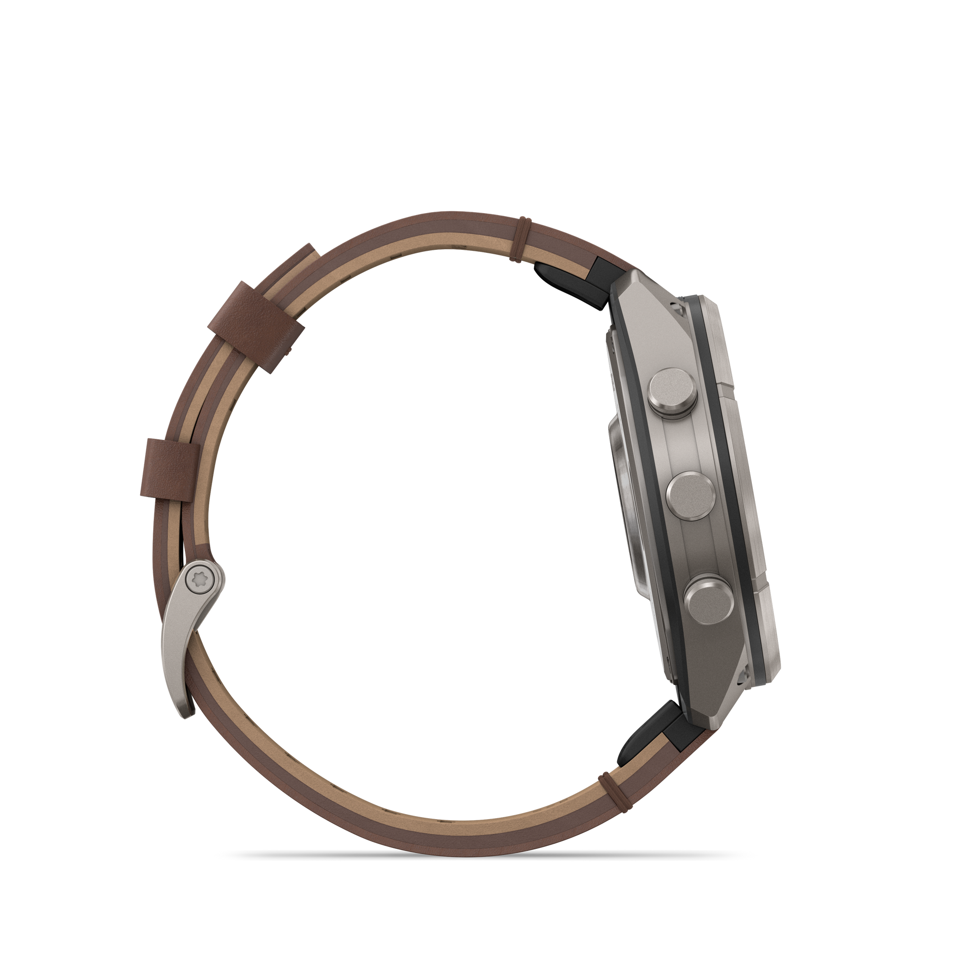 Garmin Fenix 9 Pro inReach AMOLED smartwatch with titanium case and walnut leather band, 47mm