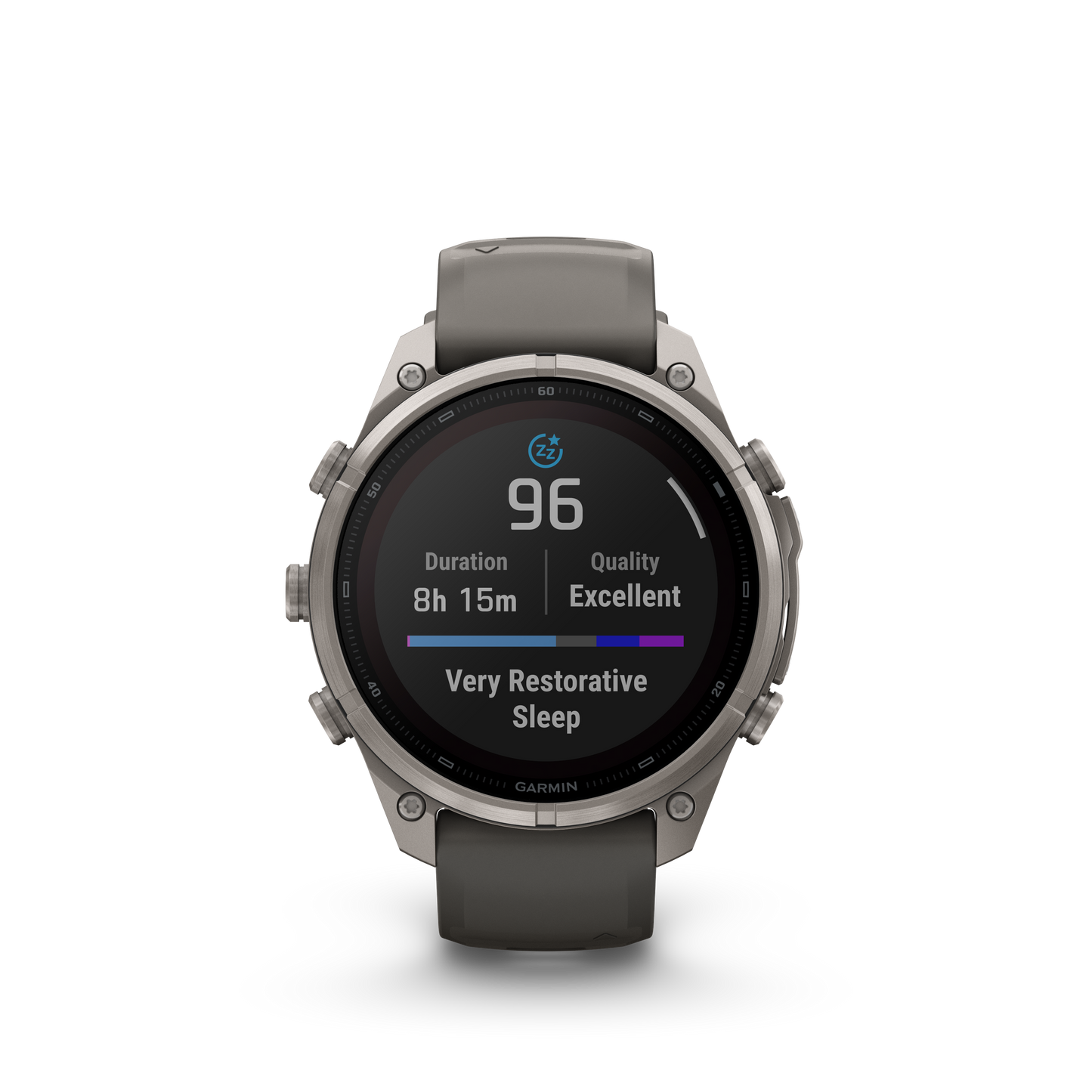 Garmin Fenix 9 Pro Solar 47mm titanium smartwatch with gray-silver silicone band