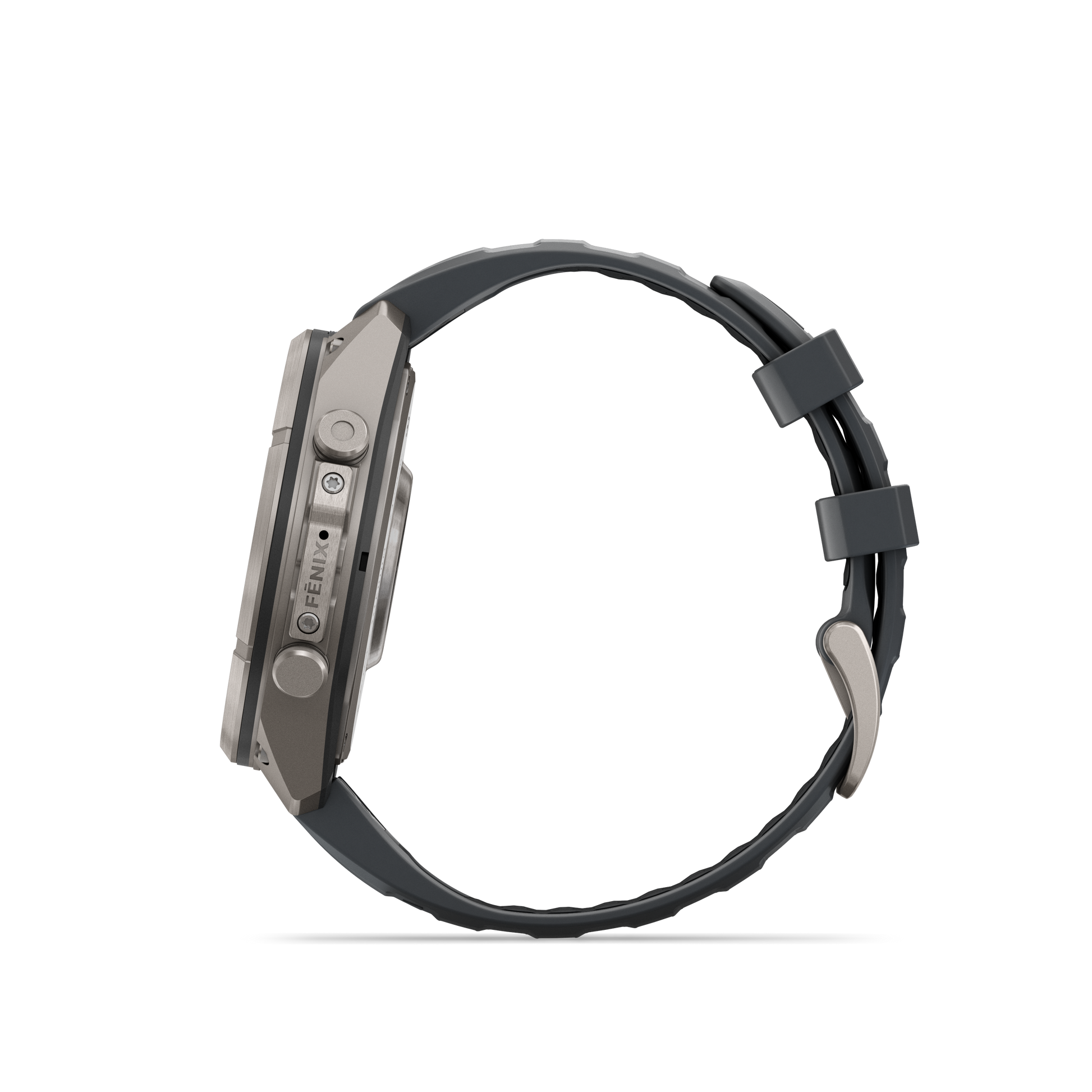 Garmin Fenix 9 Pro AMOLED smart watch, 47mm titanium case with graphite bezel and black silicone band