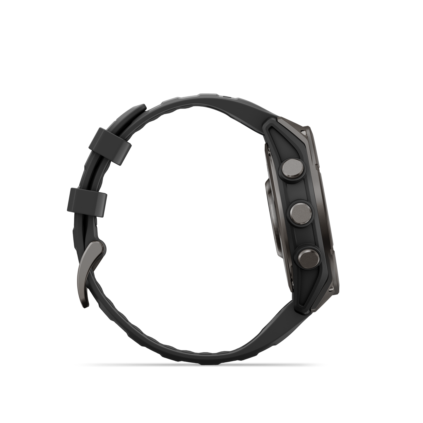 Garmin Fenix 9 AMOLED smartwatch, 47mm DLC titanium case with black silicone band