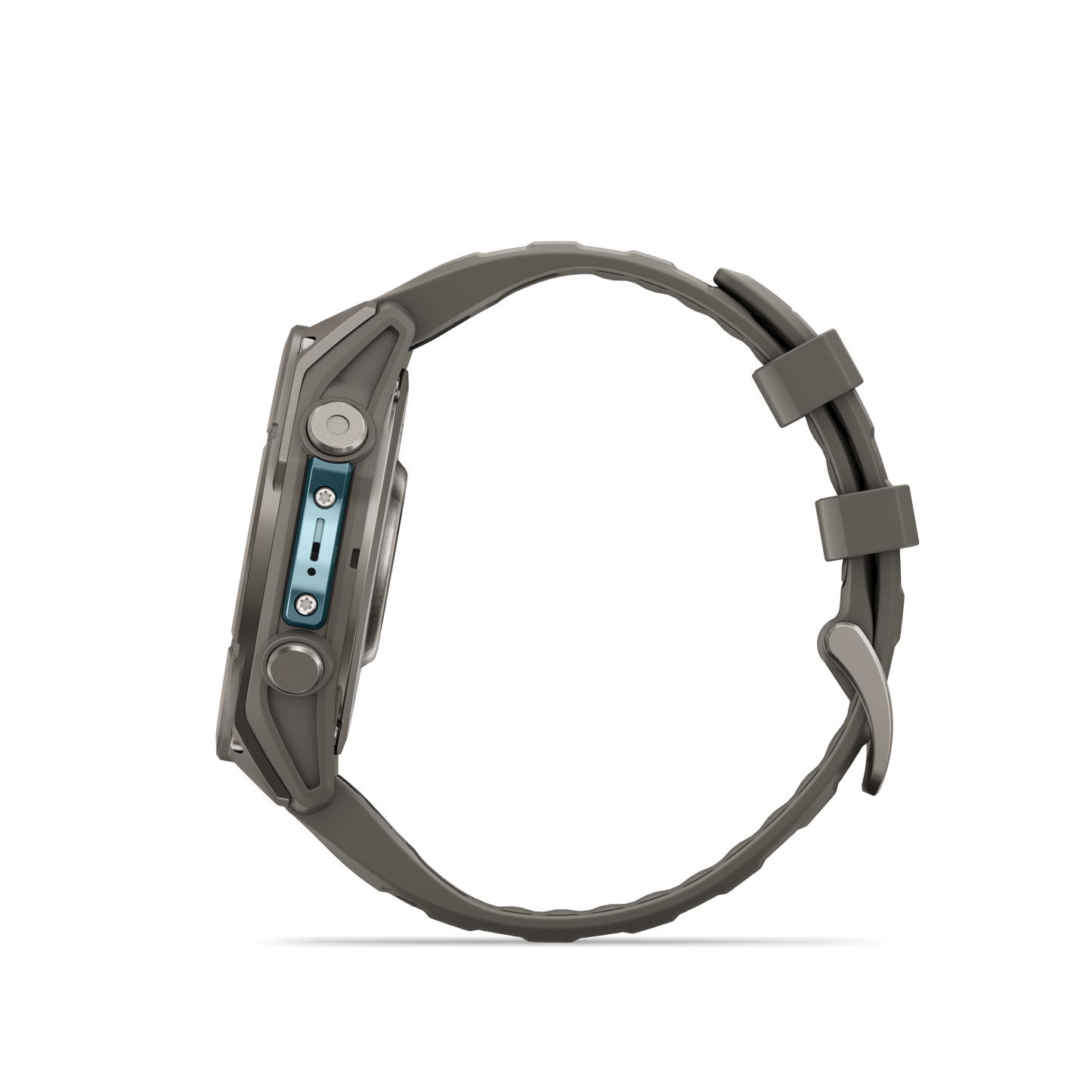 Garmin Fenix 9 AMOLED smartwatch, 47mm titanium case with gray silicone band