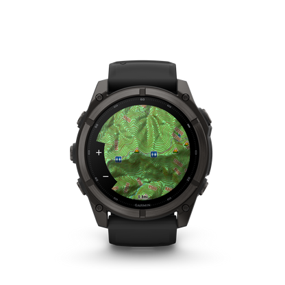 Garmin Fenix 9 AMOLED, (51mm), DLC Titanium w/ Black Silicone Band (010-04763-10)