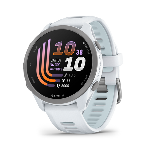 Garmin Forerunner 170 smartwatch with Whitestone Cloud Blue band.