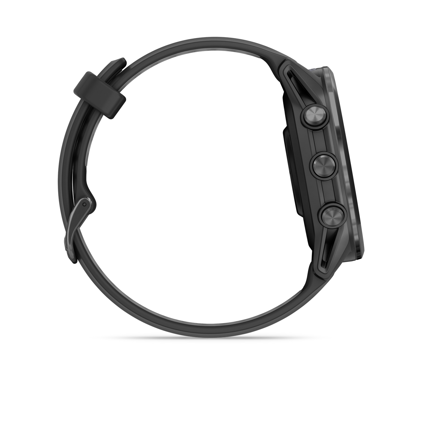 Garmin Forerunner 965, bisel de titanio DLC gris carbono con caja negra y correa de silicona amarilla Amp/negra (010-02809-02)