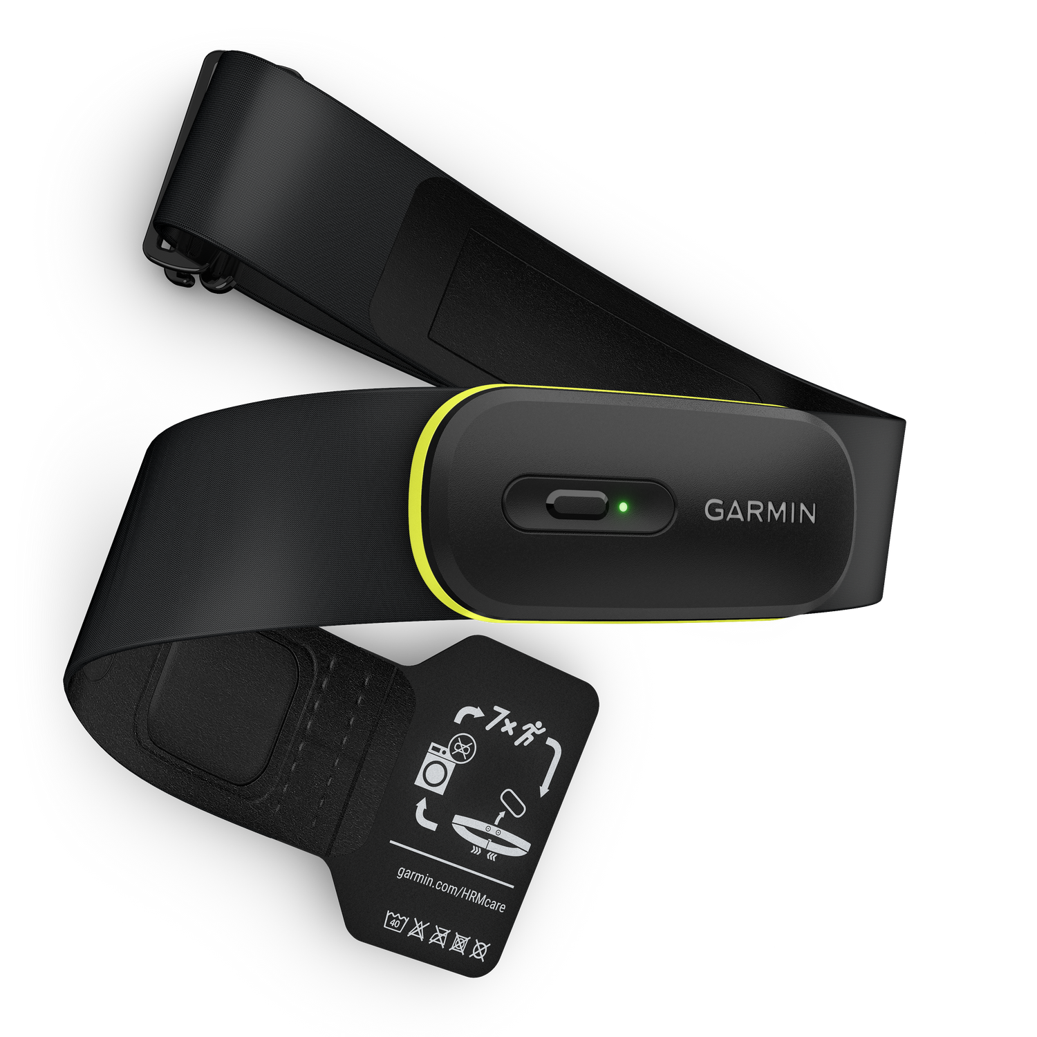 Garmin HRM 600 heart rate monitor strap, black with neon yellow trim