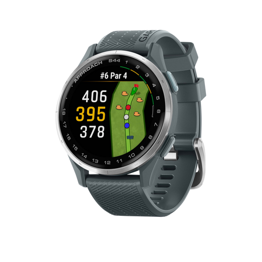 Garmin Approach S44, Silver Bezel/Twilight Band, Golf GPS Smartwatch & Rangefinder (010-03009-01) by Garmin