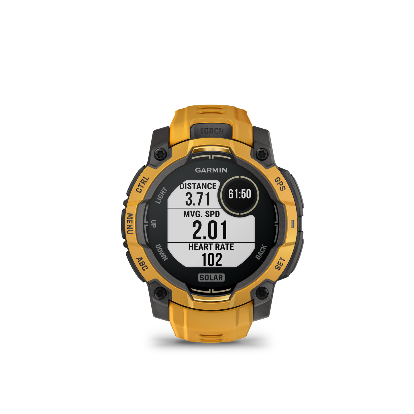 Garmin Instinct 3, (45mm), Solar, Sunburst with Sunburst/Gray Band (010-02934-02)