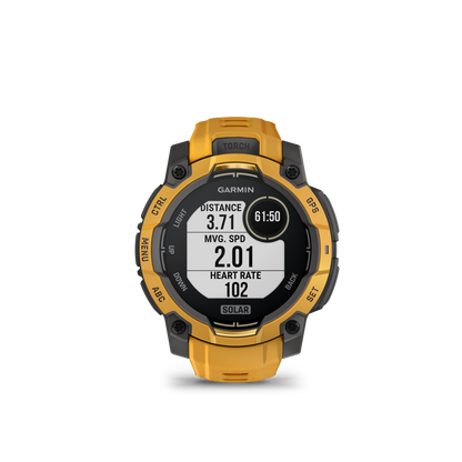 Garmin Instinct 3, (45mm), Solar, Sunburst with Sunburst/Gray Band (010-02934-02)