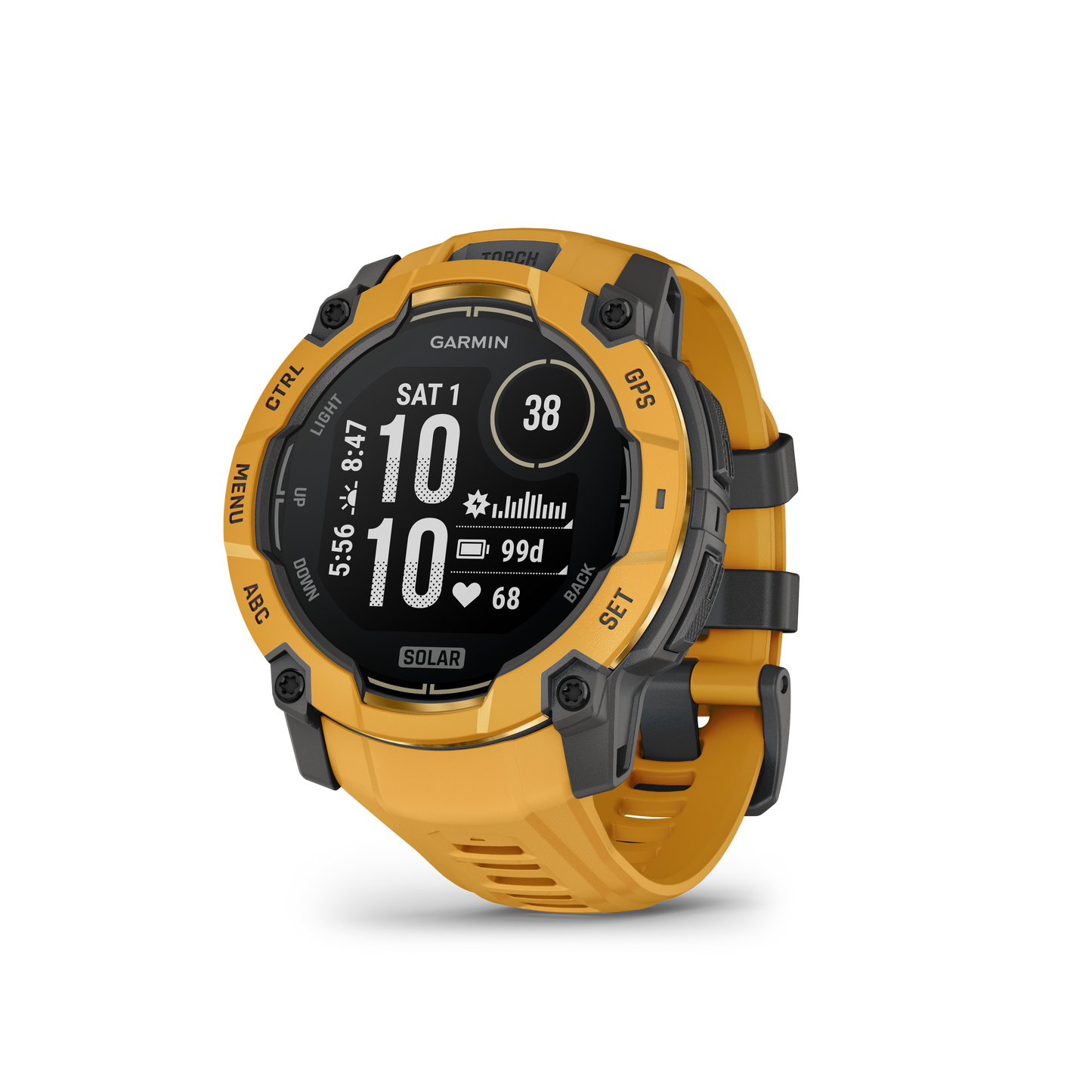 Garmin Instinct 3 Solar, (50mm), Sunburst with Sunburst/Gray Band (010-02935-02)