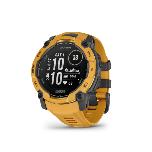 Garmin Instinct 3 Solar, (50mm), Sunburst with Sunburst/Gray Band (010-02935-02)