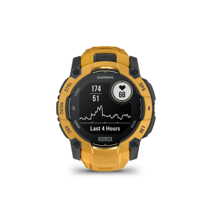 Garmin Instinct 3 Solar, (50mm), Sunburst with Sunburst/Gray Band (010-02935-02)