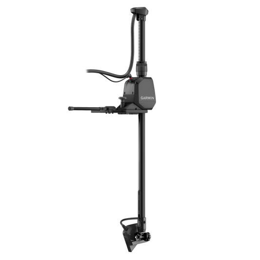 Garmin LiveScope 2 HD Ice Fishing Transducer mounted on a black ice-fishing pole with cable