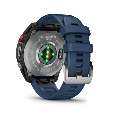 Garmin Quatix 8 Pro smartwatch, 47 mm marine GPS, blue silicone strap