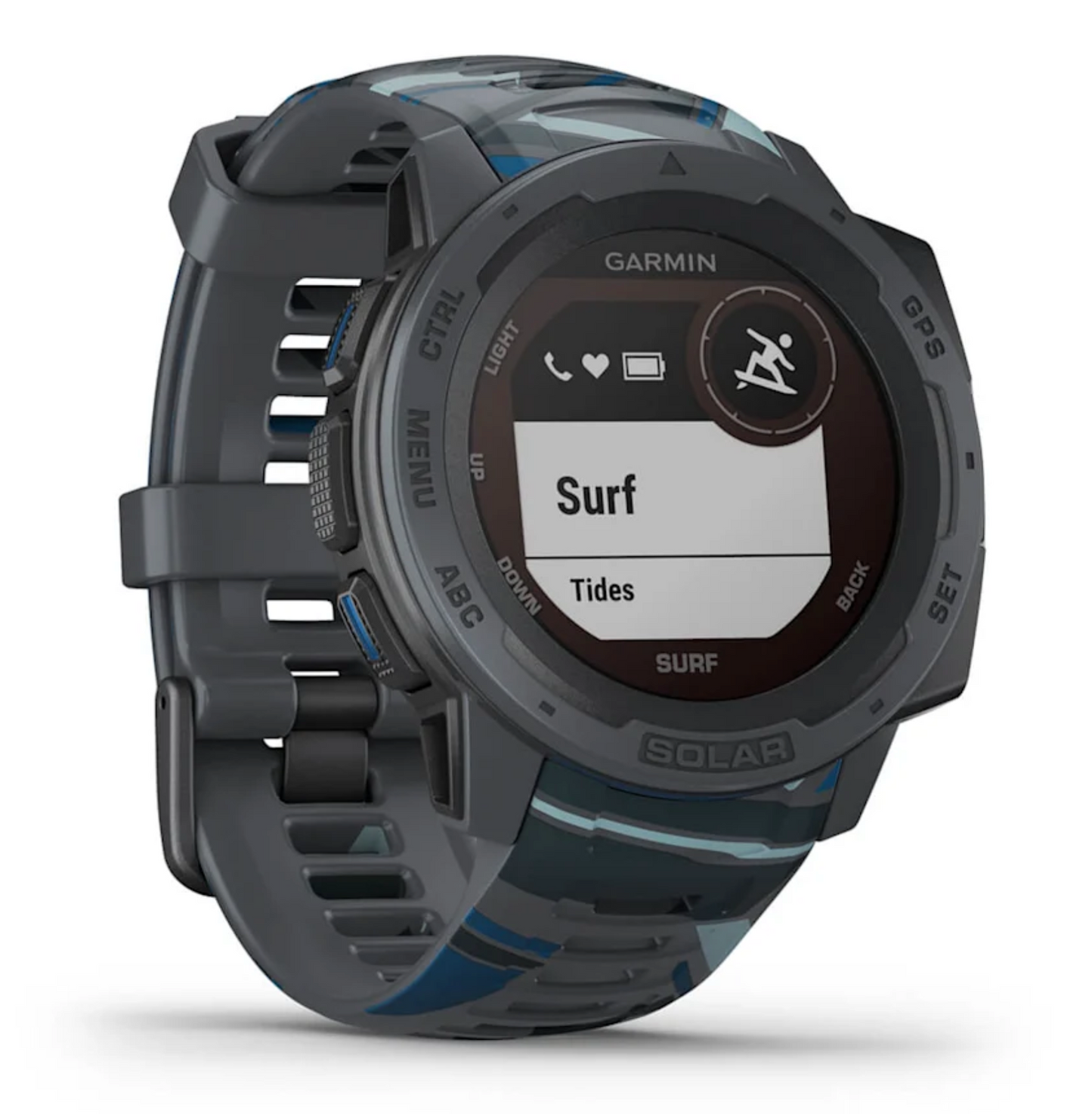 Garmin Instinct Solar Surf, Pipeline, Rugged GPS Smartwatch (Garmin Certified Refurbished)