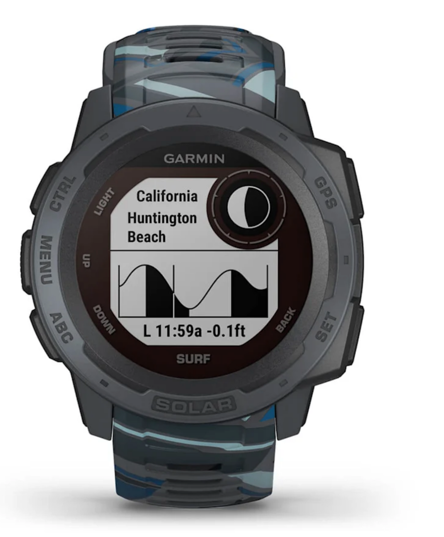 Garmin Instinct Solar Surf, Pipeline, Rugged GPS Smartwatch (Garmin Certified Refurbished)