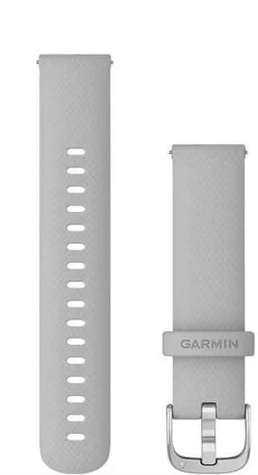Garmin Quick Release Bands (18 mm), Mist Gray with Silver Hardware – 2 straps