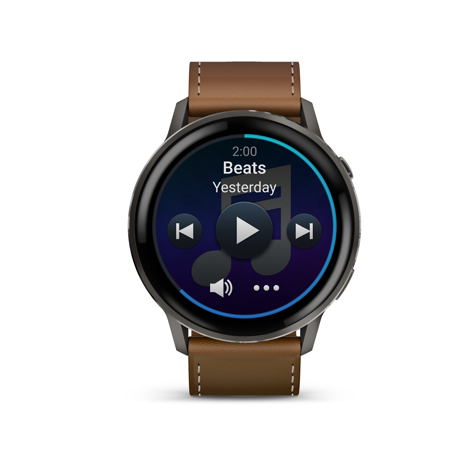 Garmin Venu 4, 45mm, Slate with Black Silicone Band and Brown Leather Band (010-03014-03) by Garmin