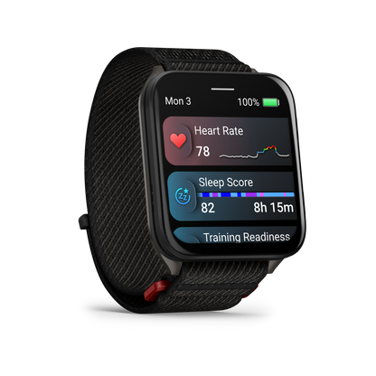 Garmin Venu X1, Black w/ Slate Titanium Case and Black ComfortFit Band (010-02980-00)