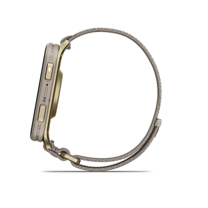 Garmin Venu 3, bisel de acero inoxidable plateado de 45 mm con caja de color blanco y correa de silicona (010-02784-00)