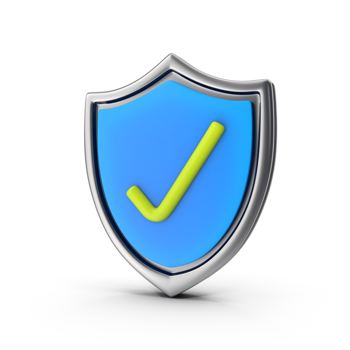 GPS Nation Extended Protection Plan warranty shield icon with blue inner panel and yellow check, Umbrella brand