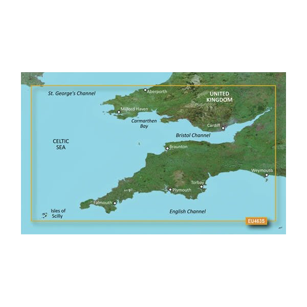 Garmin Bristol Channel and England Southwest Charts BlueChart g3 Vision | VEU463S | microSD/SD (010-C0807-00)