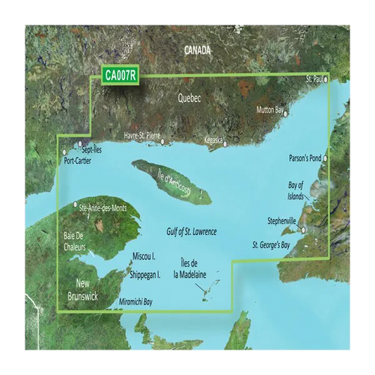 Garmin Canada, Les Mechins to St. George's Bay Coastal Charts BlueChart g3 Vision | VCA007R | microSD/SD (010-C0693-00) by Garmin