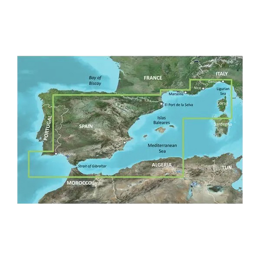 Garmin Spain, Mediterranean Coast Charts BlueChart g3 Vision | VEU010R | microSD/SD by Garmin