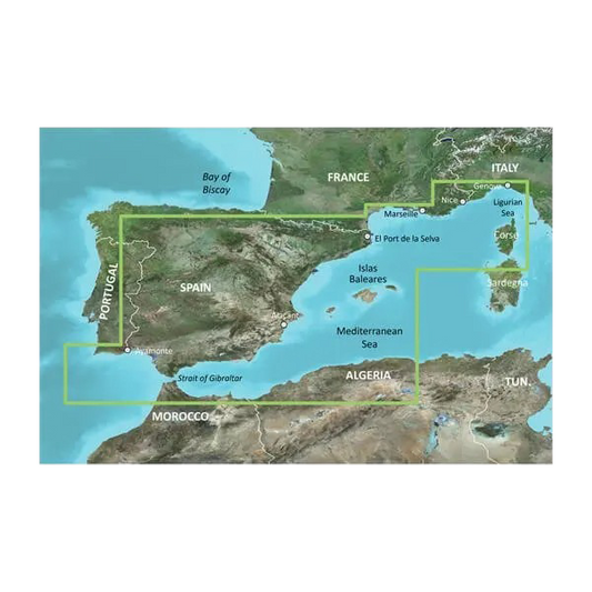 Garmin Spain, Mediterranean Coast Charts BlueChart g3 | HXEU010R | microSD/SD by Garmin