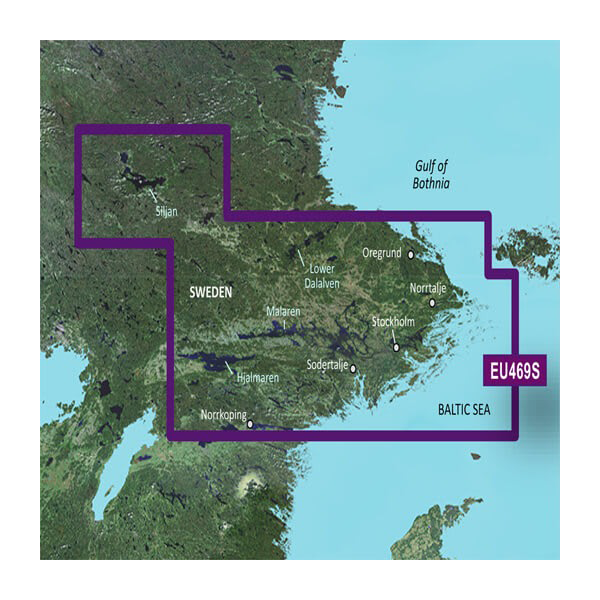 Garmin Sweden, Stockholm and Malaren Charts BlueChart g3 Vision | VEU469S | microSD/SD by Garmin