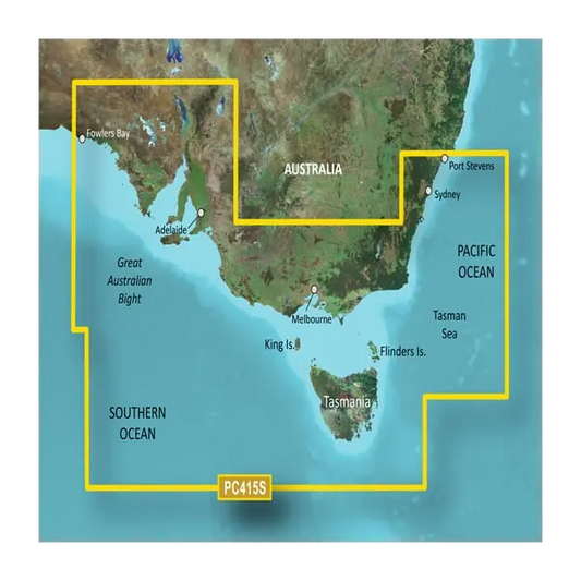 Garmin Australia, Port Stephens to Fowlers Bay Coastal Charts BlueChart g3 Vision | VPC415S | microSD/SD (010-C0873-00) by Garmin