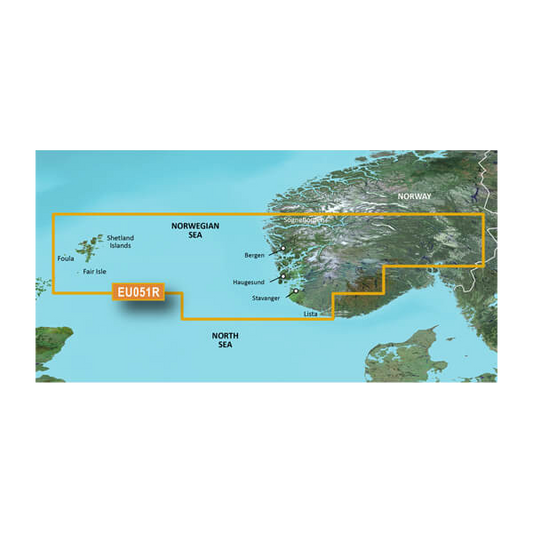 Garmin Norway, Lista to Sognefjorden Charts BlueChart g3 Vision | VEU051R | microSD/SD by Garmin