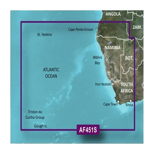 Garmin Africa, Namibia to Knysna, SA Charts BlueChart g3 Vision | VAF451S | microSD/SD (010-C0751-00) by Garmin