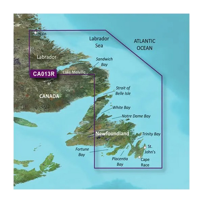 Garmin Canada, Labrador Coastal Charts BlueChart g3 Vision | VCA013R | microSD/SD (010-C0698-00) by Garmin