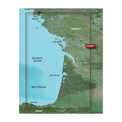 Garmin France, La Baule to San Sebastian Charts BlueChart g3 Vision | VEU465S | microSD/SD by Garmin