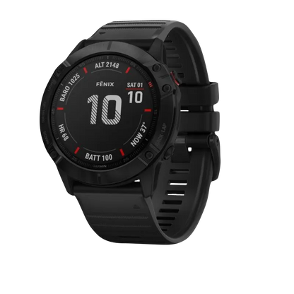Garmin Fenix 6X Pro, Black with Black Band (Garmin Certified Refurbished)