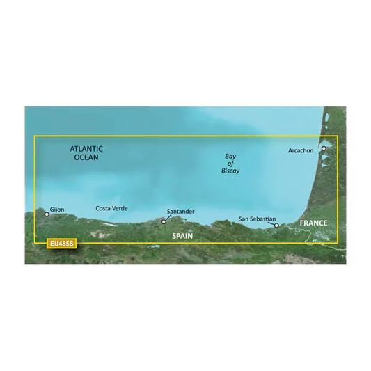Garmin Spain, Fuenterrabia to Gijon Charts BlueChart g3 Vision | VEU485S | microSD/SD by Garmin