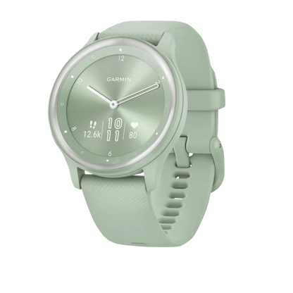 Garmin Vívomove Sport Cool Mint Case and Silicone Band with Silver Accents (Garmin Certified Refurbished)