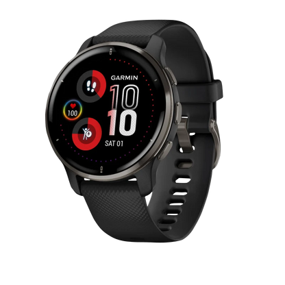 Garmin Venu 2 Plus, Slate/Stainless Steel Bezel w/ Black Case (Garmin Certified Refurbished)
